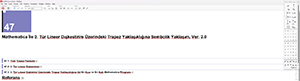 Mathematica İle E-ATA 1-2.m Ekstrapolasyonu Üzerindeki Trapez Yaklaşıklığına Sembolik Yaklaşım, Ver. 2.0
