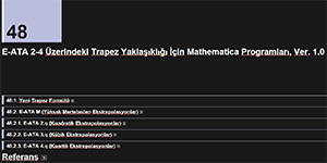 E-ATA 2-4 Üzerindeki Trapez Yaklaşıklığı İçin Mathematica Programları, Ver. 1.0